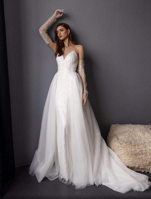 Stamnos White Wedding Dress-danddclothing-Classic Elegant Gowns,Mermaid,Royal Wedding Dresses,White