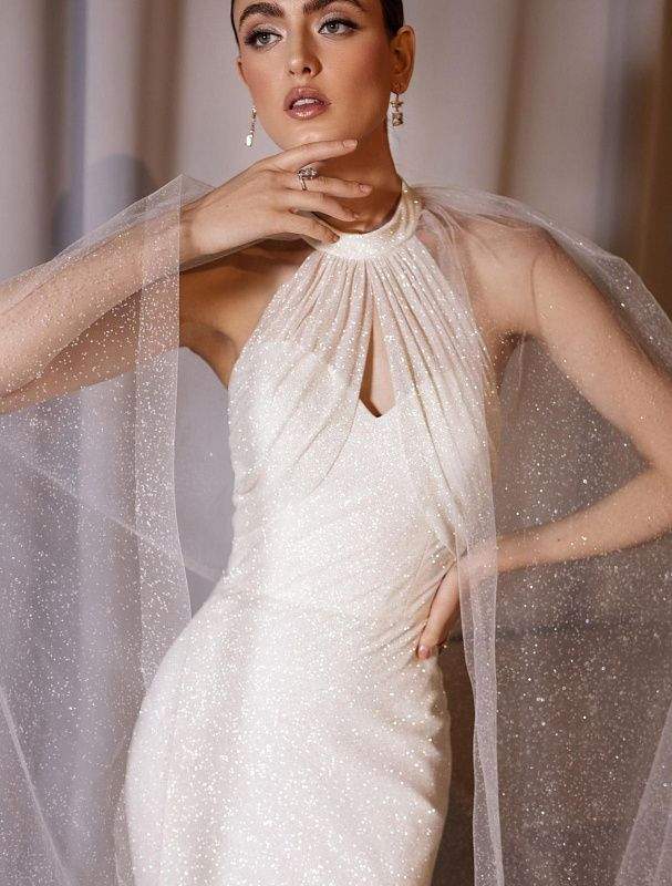 Shim White Wedding Dress-danddclothing-Classic Elegant Gowns,Mermaid,Royal Wedding Dresses,White