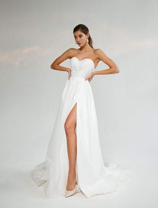 White browed Wedding Dress| Wedding Gowns Xs / White / Lace