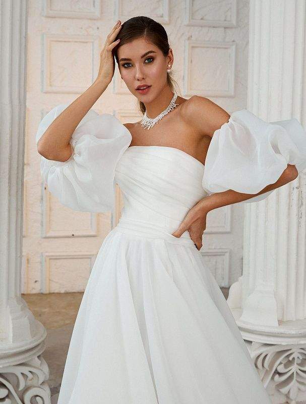 Duck White Wedding Dress-danddclothing-A-line,Classic Elegant Gowns,Royal Wedding Dresses,White
