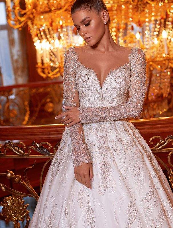 ballgown women's white wedding dress for a royal wedding Sala A Line 2 White Foot Wedding Dress| Wedding