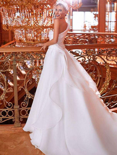 Earth White Wedding Dress-danddclothing-Ball Gown,Classic Elegant Gowns,Royal Wedding Dresses,White