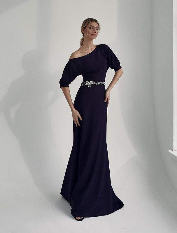 Crest Black Evening Dress-danddclothing-Classic Elegant Gowns,Evening Dresses,Long
