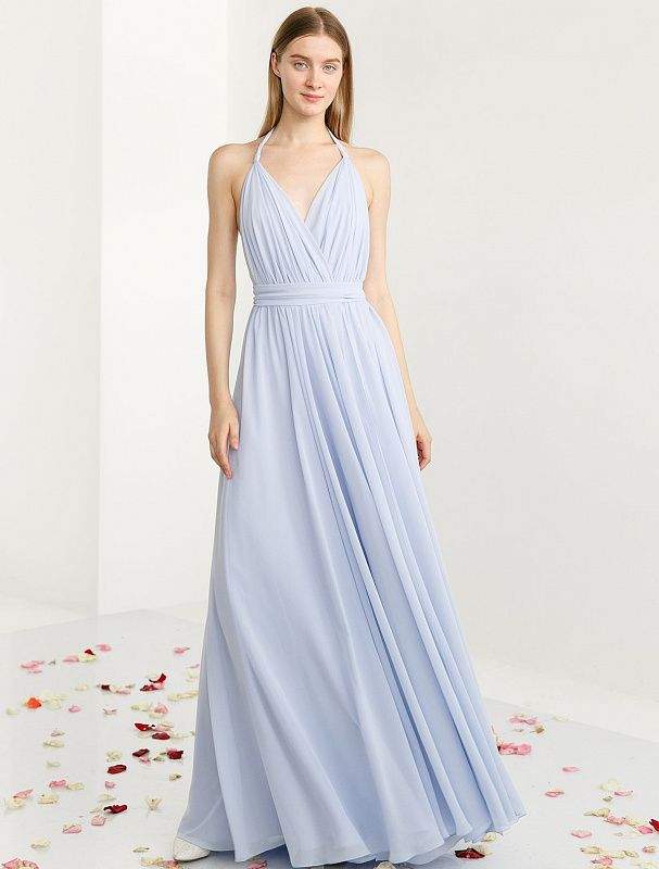 Hoary Light Blue Evening Dress-danddclothing-Classic Elegant Gowns,Evening Dresses,Long