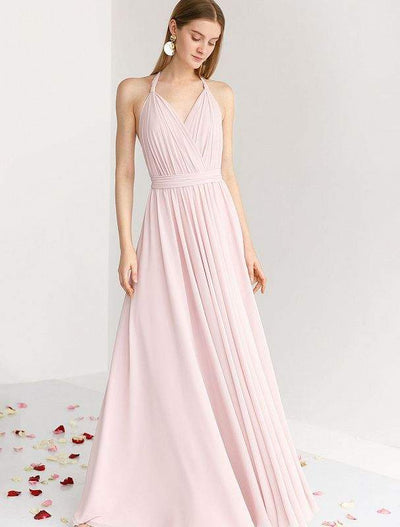 Candid Pink Evening Dress-danddclothing-Classic Elegant Gowns,Evening Dresses,Long