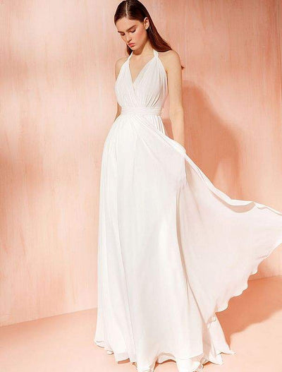 Blanch White Wedding Dress-danddclothing-A-line,Classic Elegant Gowns,Royal Wedding Dresses,White