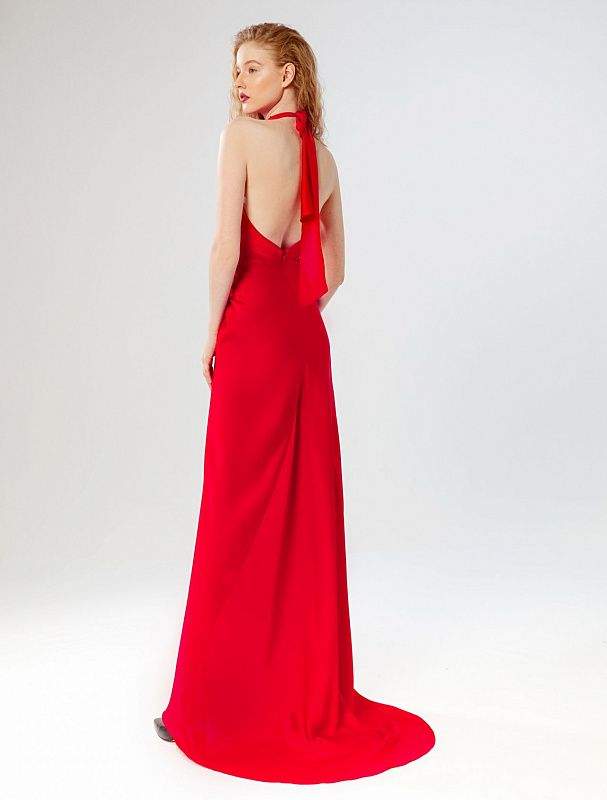 Glair Red Evening Dress-danddclothing-Classic Elegant Gowns,Evening Dresses,Long
