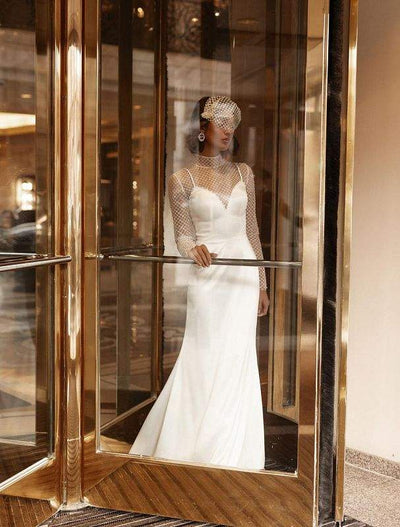 Ginger White Wedding Dress-danddclothing-Classic Elegant Gowns,Mermaid,Royal Wedding Dresses,White