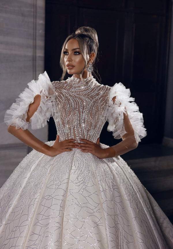Elegant Sparkly White Wedding Dress| Wedding Gowns D&D Clothing Elegant Sparkly White Wedding Dress| Wedding Gowns D&D Clothing