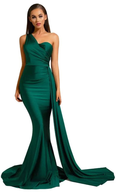 Priestly Green Evening Dress-danddclothing-Classic Elegant Gowns,Evening Dresses,Long