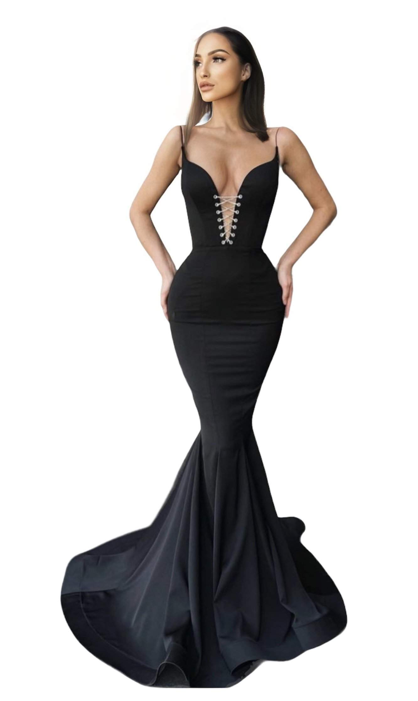 Satin Evening Dress Mermaid-danddclothing-Classic Elegant Gowns,Evening Dresses,Long