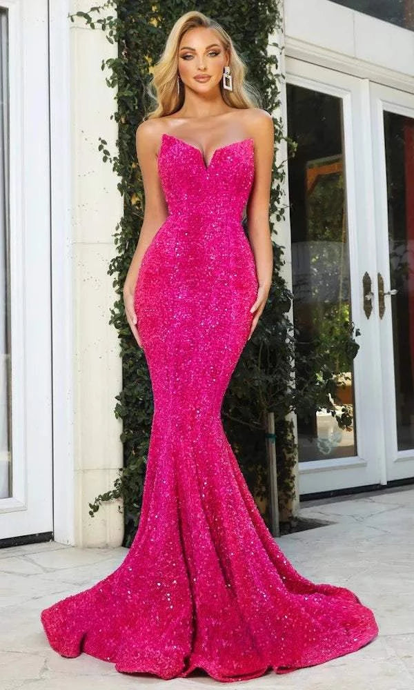 Style Pink Evening Dress-danddclothing-Classic Elegant Gowns,Evening Dresses,Long