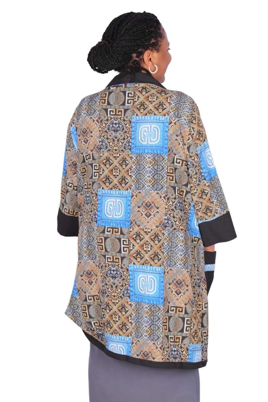 Long Kimono African-danddclothing-African Wear for Men,AFRICAN WEAR FOR WOMEN,Kimono,Multicolor,sale