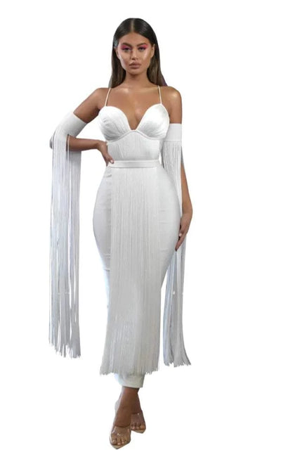 Fanciest White Evening Dress-danddclothing-Classic Elegant Gowns,Evening Dresses,Long