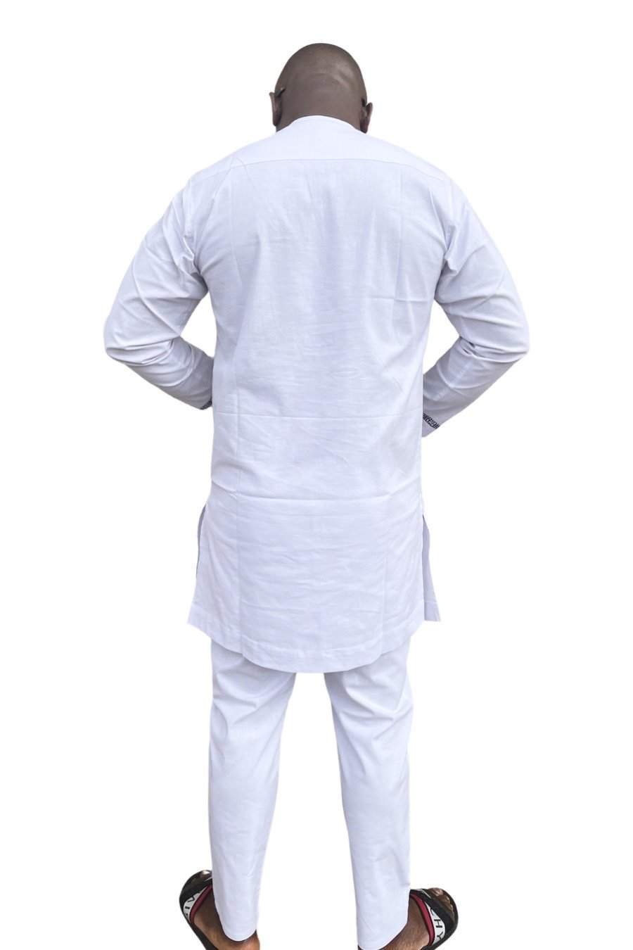 African Traditional Nigerian White-danddclothing-African Wear for Men,Linen,Traditionals