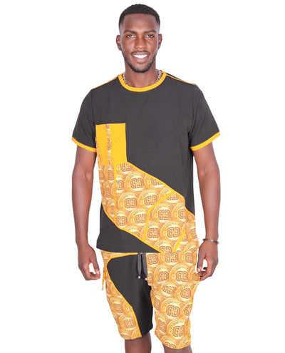 African Set Nigerian Ankara Yellow-danddclothing-African Wear for Men,FEATURED,Traditionals