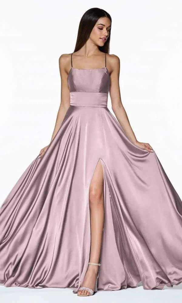 Well Pink Evening Dress-danddclothing-Classic Elegant Gowns,Evening Dresses,Long
