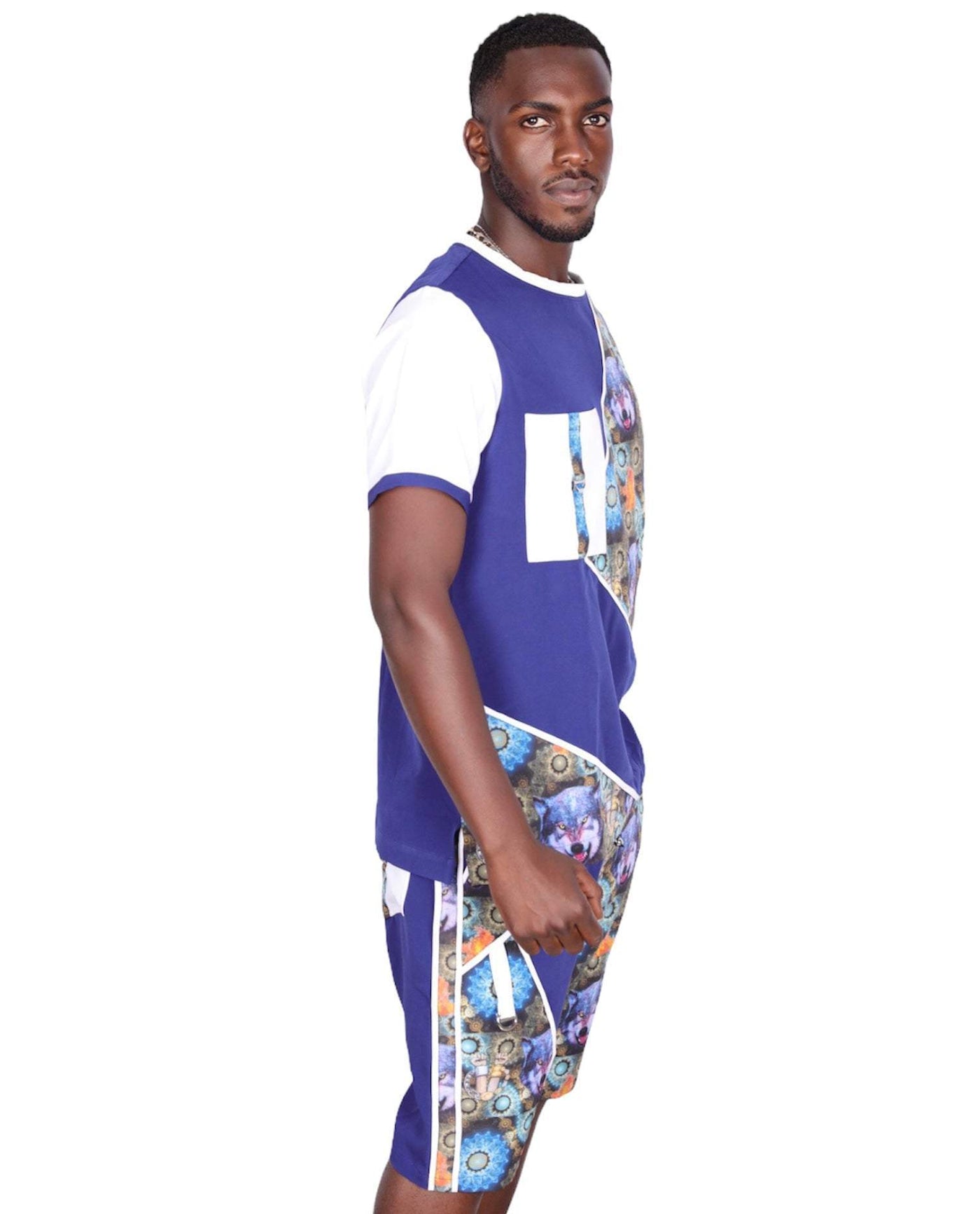 African Men Set Short Blue-danddclothing-African Wear for Men,FEATURED,Traditionals
