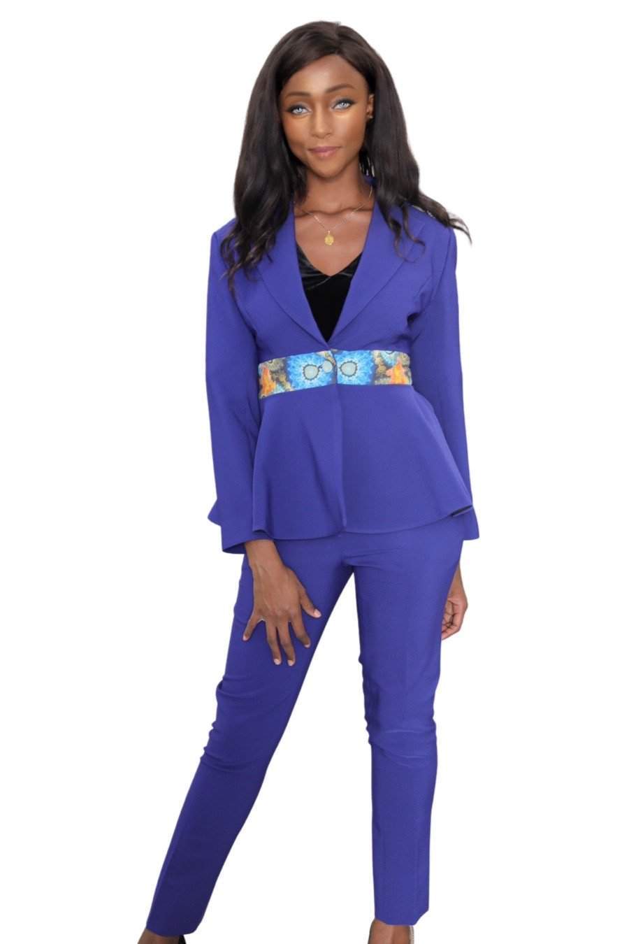 African Blue Suit Elegant D D Clothing