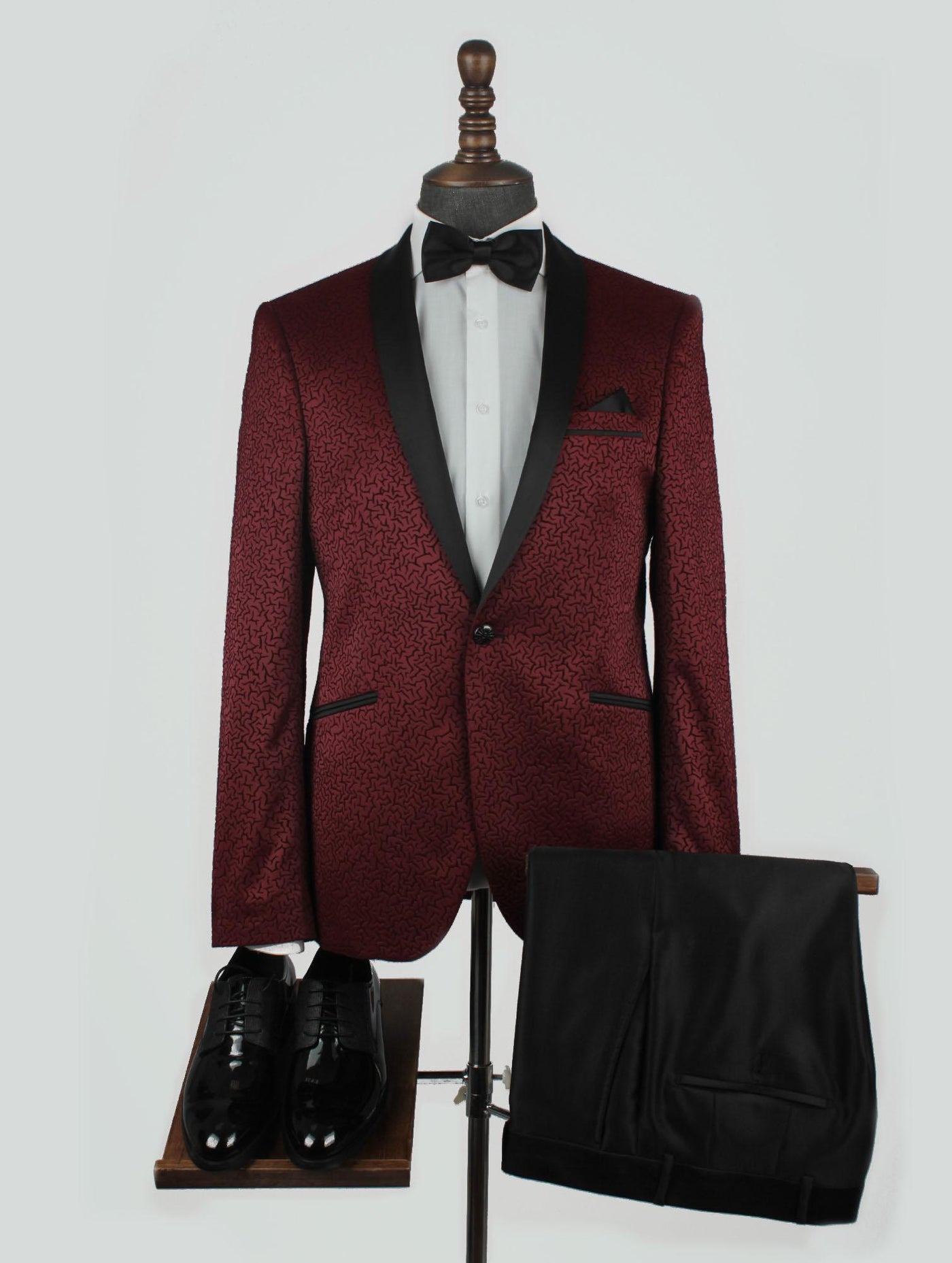Maroon Tuxedo Bespoke Men Suit Tailored