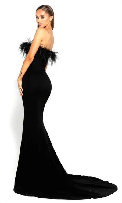 Fanciest Black Evening Dress-danddclothing-Classic Elegant Gowns,Evening Dresses,Long