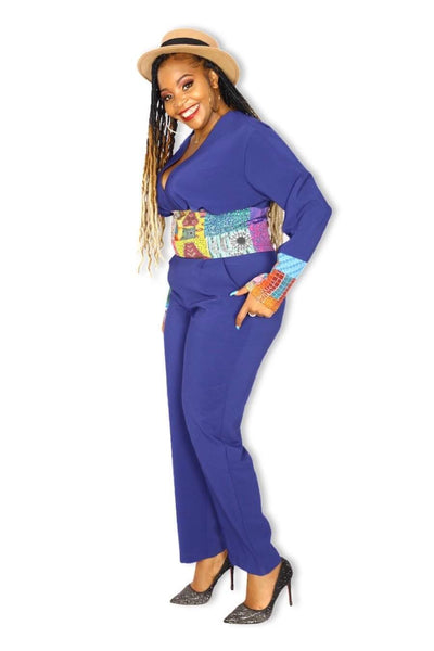 Blue Jumpsuit for Women-danddclothing-AFRICAN WEAR FOR WOMEN,Blue,Jumpsuits,Women Jumpsuit