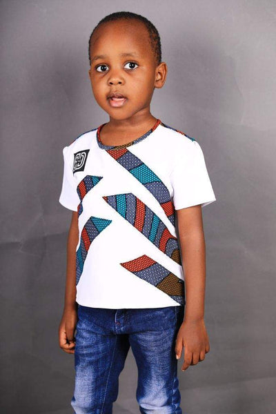 Boy’s African T-shirt Ankara-danddclothing-Kids