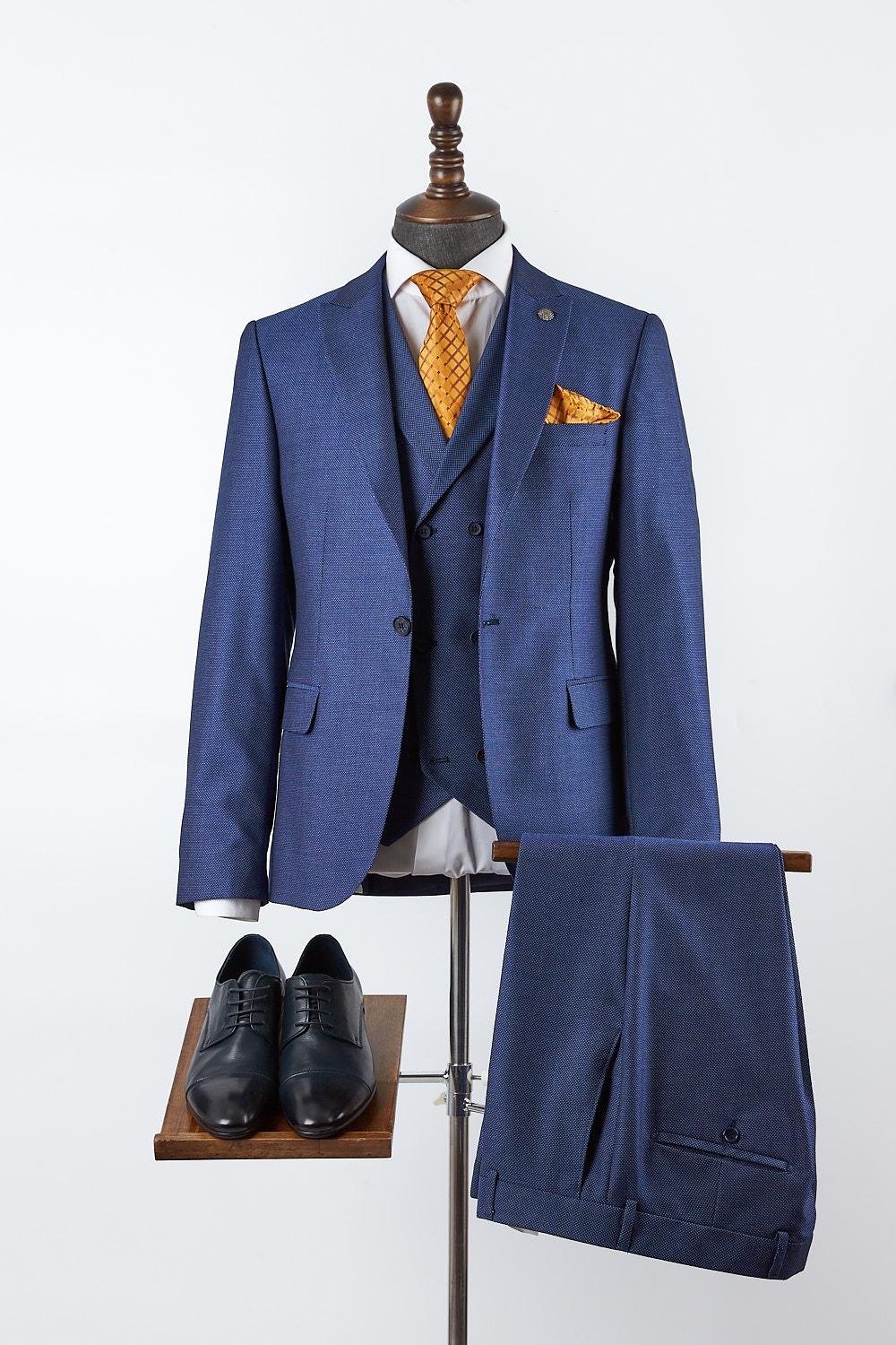 Light Blue Custom Bespoke Men Suit Tailored