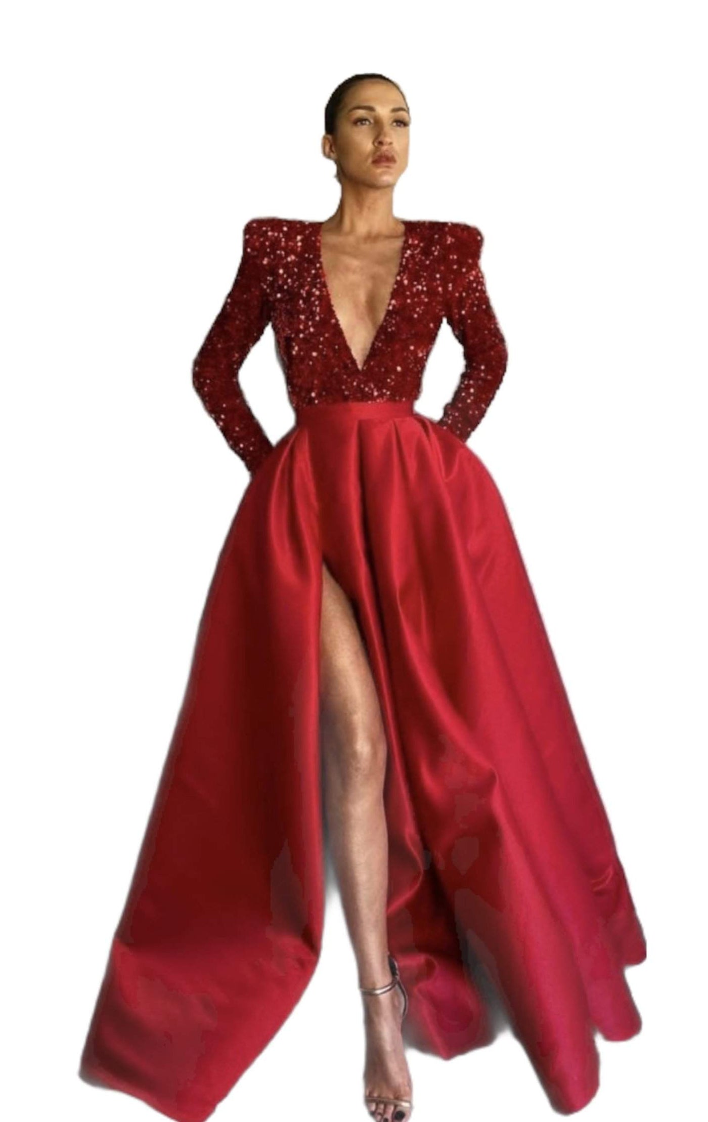 Red Carpet Evening Dress-danddclothing-Classic Elegant Gowns,Evening Dresses,Long