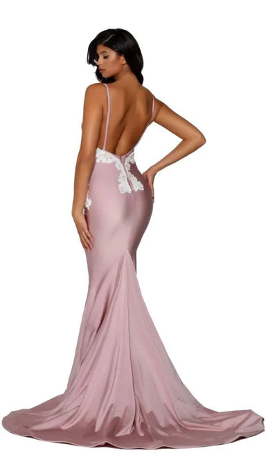 Filmy Pink Evening Dress-danddclothing-Classic Elegant Gowns,Evening Dresses,Long