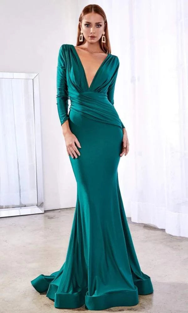 Romantic Green Evening Dress-danddclothing-Classic Elegant Gowns,Evening Dresses,Long