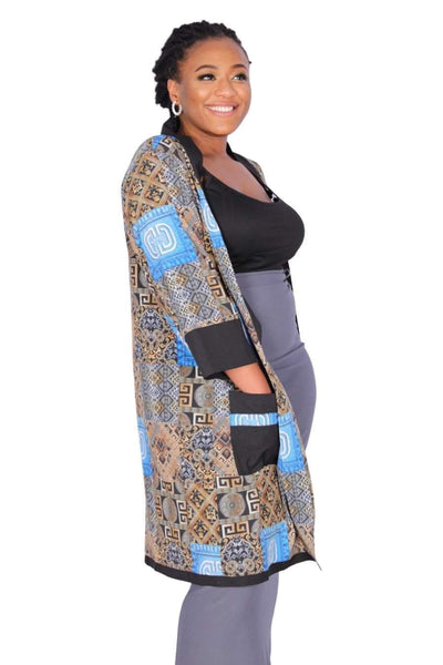 Long Kimono African-danddclothing-African Wear for Men,AFRICAN WEAR FOR WOMEN,Kimono,Multicolor,sale