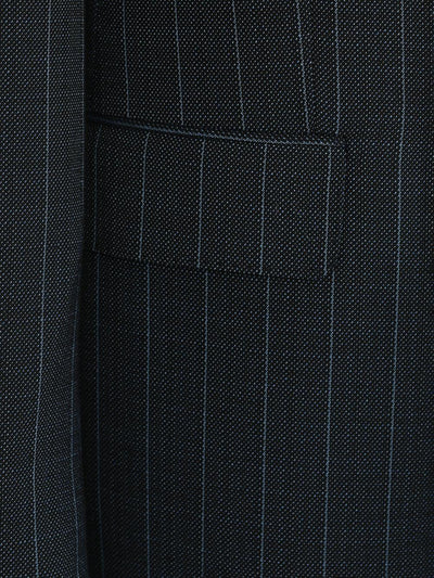 Double Breasted Stripe Oil Gray Custom Bespoke Men Suit Tailored