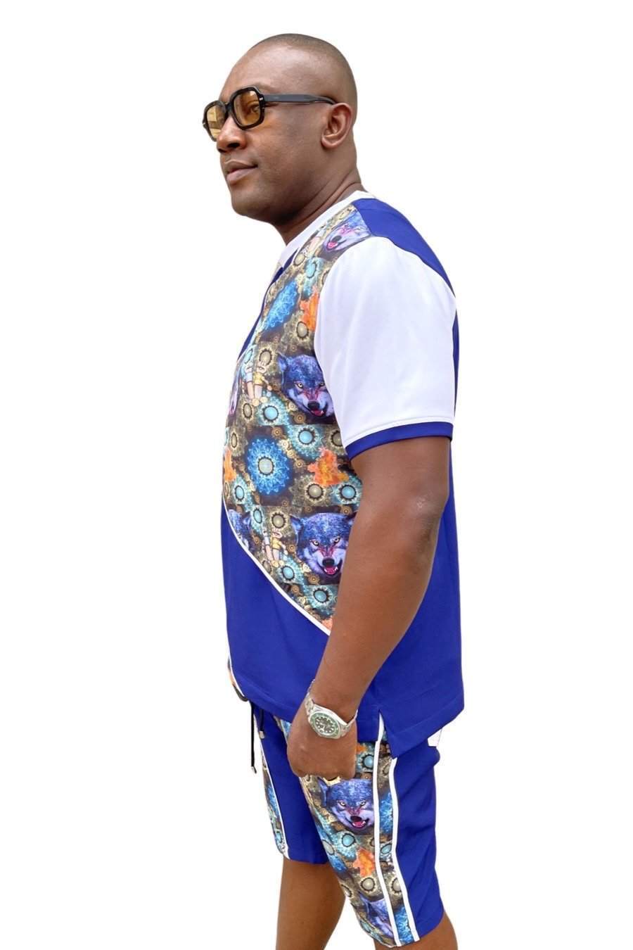 African Native Nigerian Ankara Blue-danddclothing-African Wear for Men,FEATURED,Traditionals