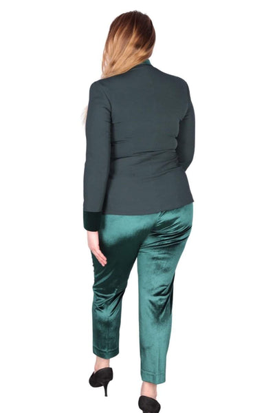 Ladies Business Green Velvet Suits-danddclothing-AFRICAN WEAR FOR WOMEN,Green,Ladies Suits,Sale