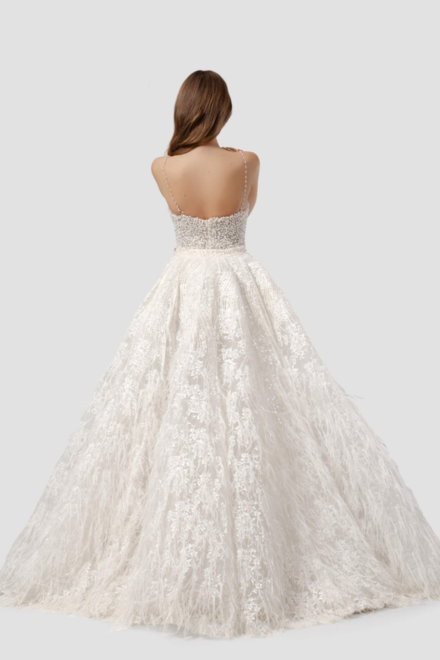 Off White Wedding Dress with Detachable Skirt-danddclothing-Classic Elegant Gowns,Detachable,Royal Wedding Dresses,White