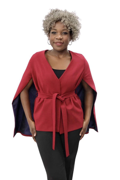 African Wine Red D&D Jacket-AFRICAN WEAR FOR WOMEN,Jackets,White,Women Jackets