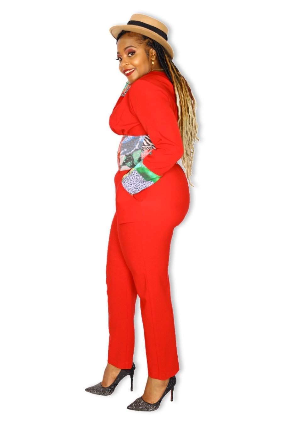 Red Jumpsuit for Women-danddclothing-AFRICAN WEAR FOR WOMEN,Jumpsuits,Women Jumpsuit