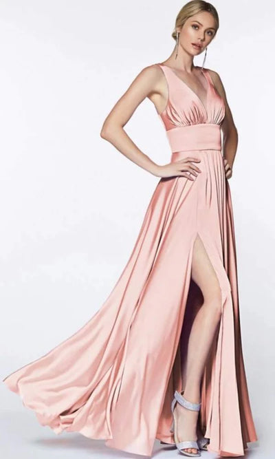 Reasonable Pink Evening Dress-danddclothing-Classic Elegant Gowns,Evening Dresses,Long