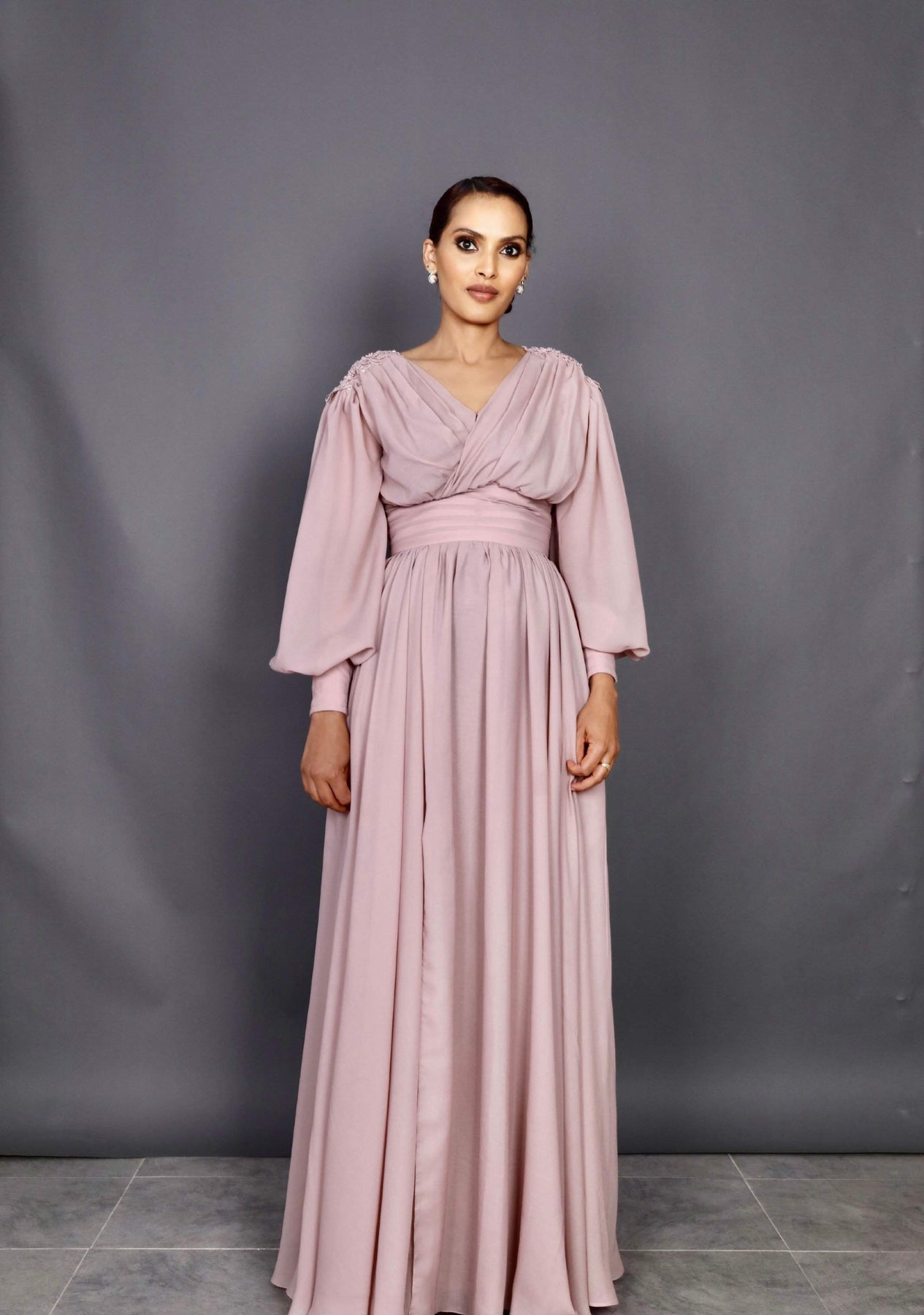 Pink Chiffon Evening Dress XXL Pink Chiffon Evening Dress XXL