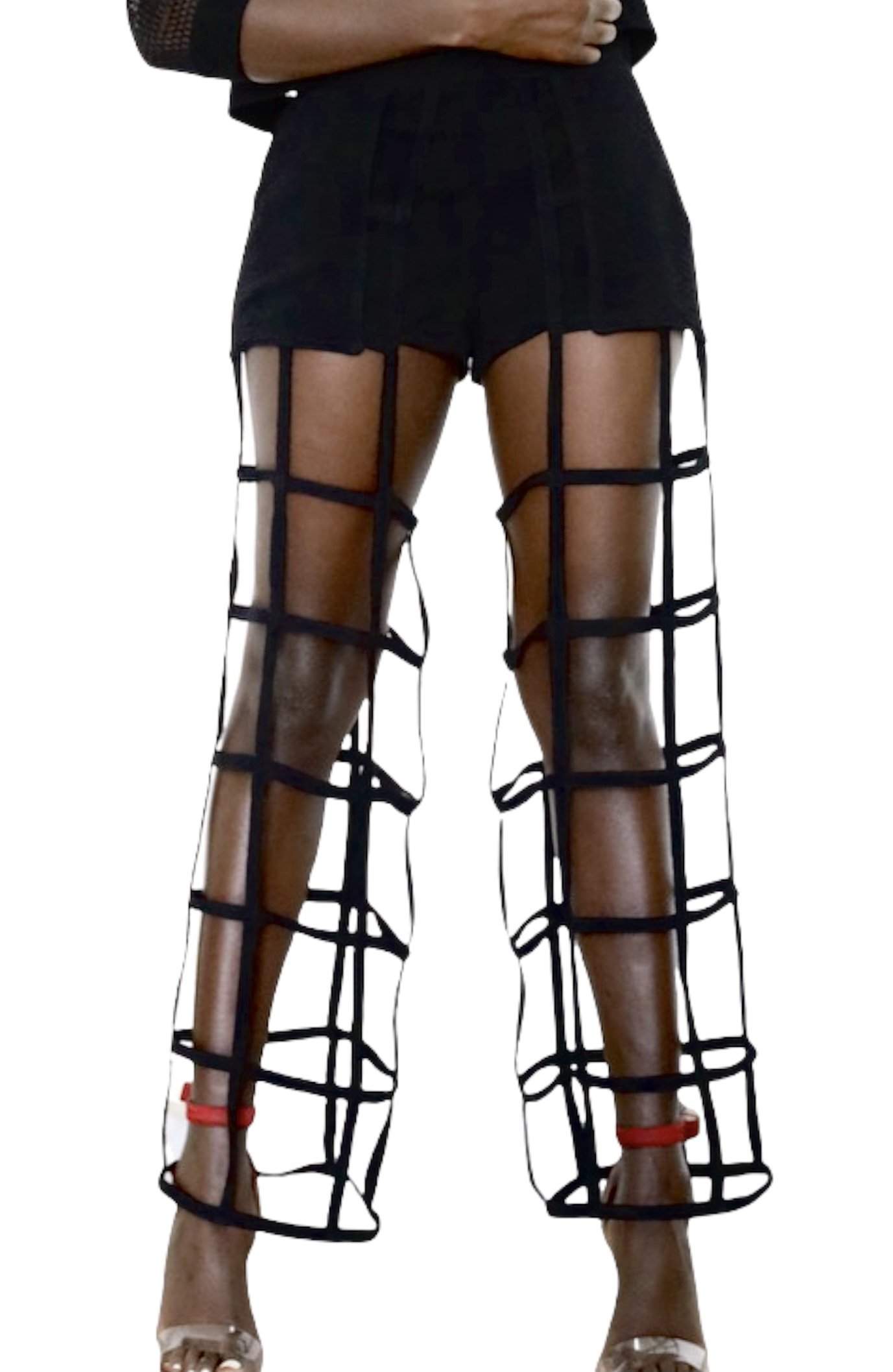 Sexy Pants With Net-AFRICAN WEAR FOR WOMEN,Black,Female trousers,Trousers