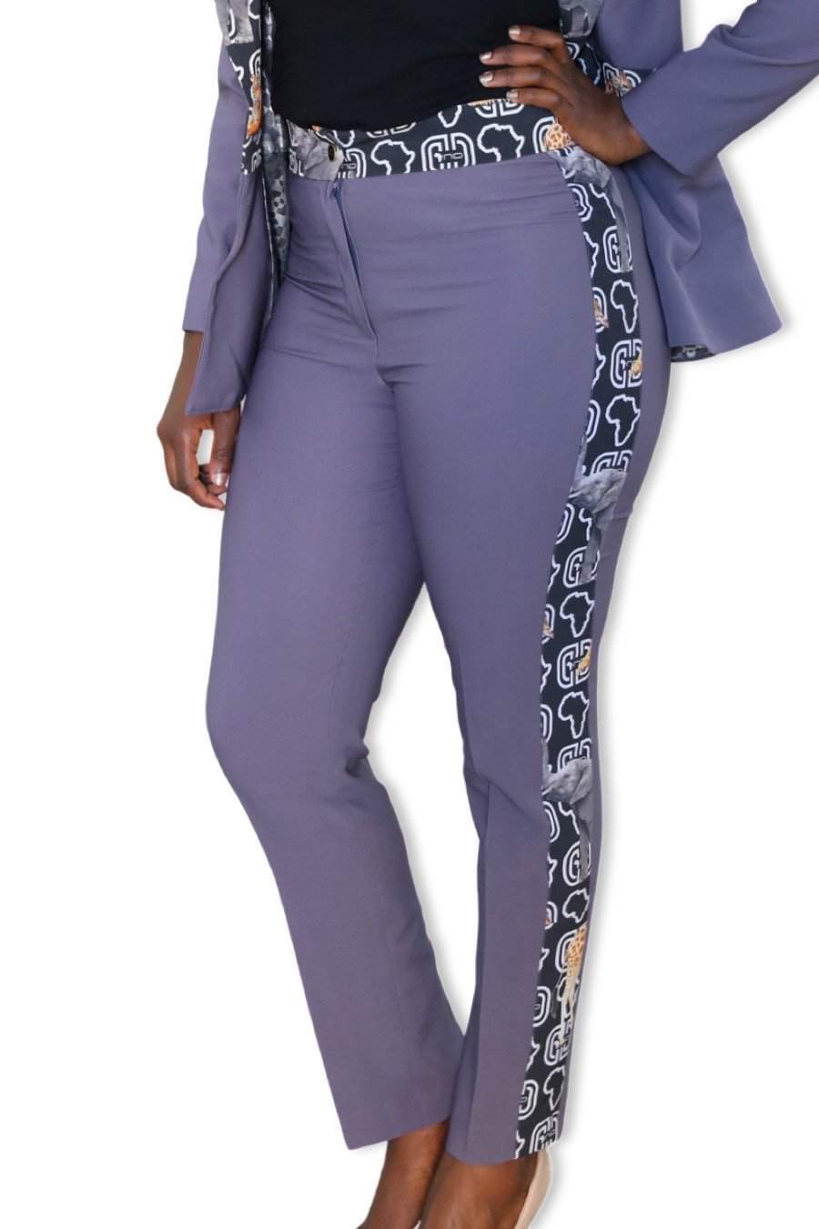Grey Stylish Office Pants-danddclothing-AFRICAN WEAR FOR WOMEN,Female trousers,Grey,Trousers
