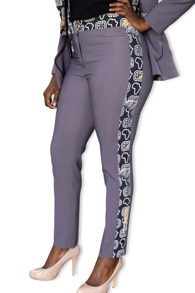 Grey Stylish Office Pants-danddclothing-AFRICAN WEAR FOR WOMEN,Female trousers,Grey,Trousers