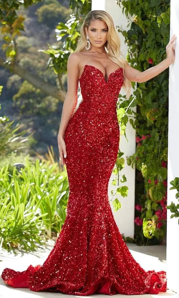 Perfect Red Evening Dress-danddclothing-Classic Elegant Gowns,Evening Dresses,Long