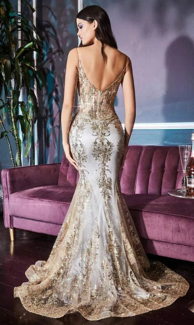 Elegant Golden Evening Dress-danddclothing-Classic Elegant Gowns,Evening Dresses,Long