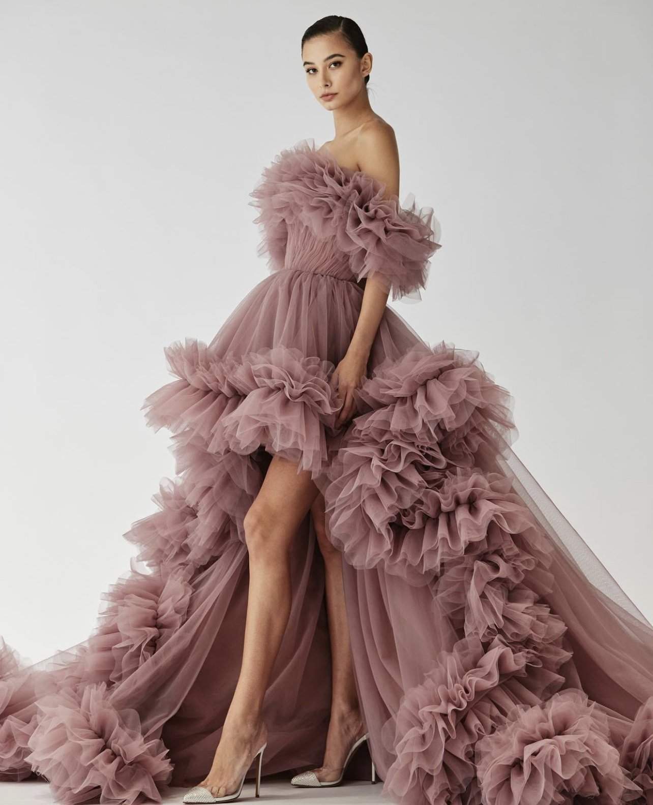 Ball Gown Evening Dress Pink-danddclothing-Classic Elegant Gowns,Evening Dresses,Long,Pink