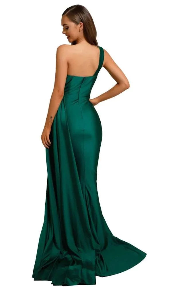 Priestly Green Evening Dress| Evening Dresses XXXL / Green / Satin