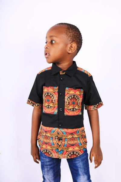 Boy’s African Shirt Crocodile-danddclothing-Kids