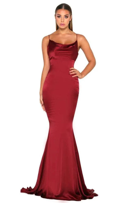 Spicy Red Evening Dress-danddclothing-Classic Elegant Gowns,Evening Dresses,Long