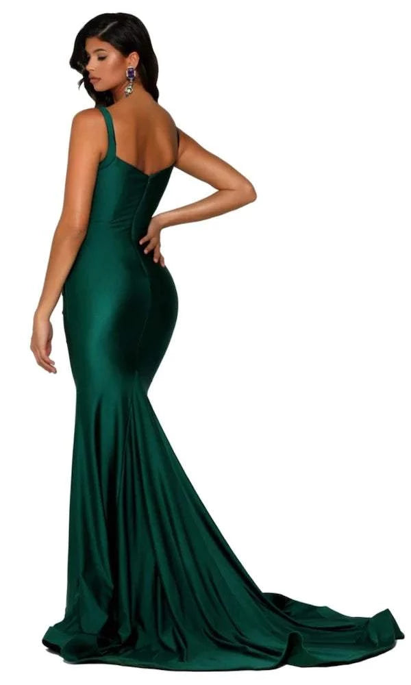 Fashioned Green Evening Dress| Evening Dresses XS / Green / Satin Fashioned Green Evening Dress| Evening Dresses XS / Green / Satin